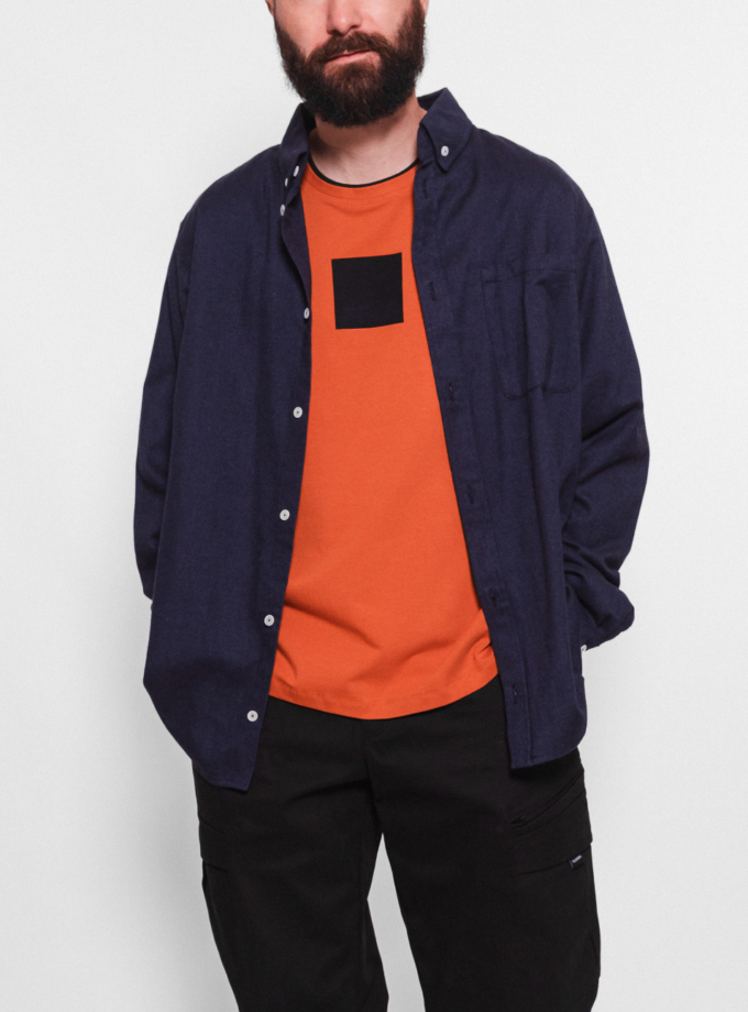 NEW Фланелева сорочка Oxford [темно-синій]